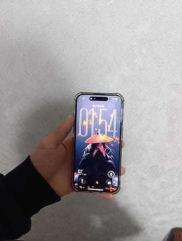 IPhone 15 Pro, Б/у, 256 ГБ, Black Titanium, Чехол, 86 %