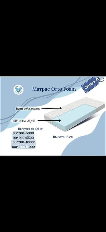 Лак жана боёк материалдары: Ортопедиялык матрас, Жаңы, Башка бренд, Бир кишилик, Башка өлкө, Орточо катуу матрастар, Полиуретан пено, Акысыз жеткирүү — 1