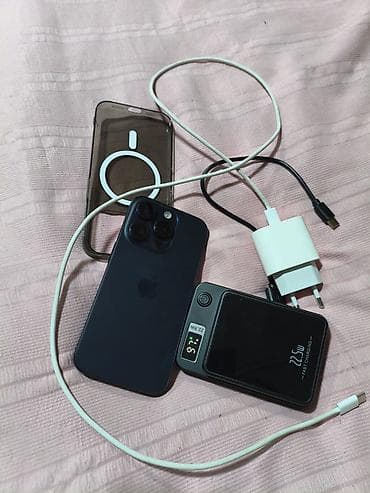 IPhone 15 Pro, 128 ГБ, Черный, Чехол