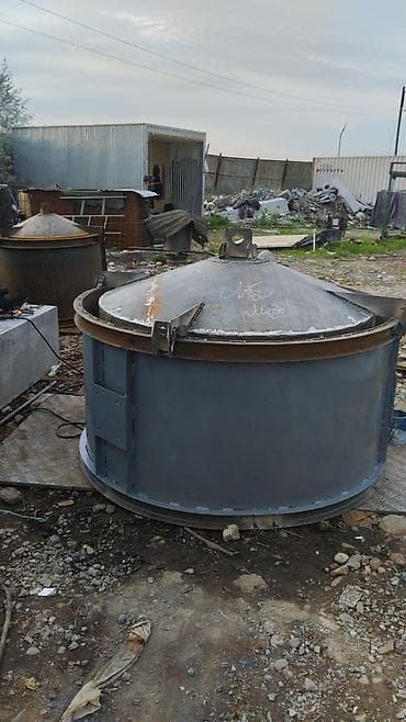 Стальной промышленный бункер/резервуар цилиндрической формы с