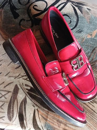 foot patch: Лоферы, 40, Б/у, цвет - Красный — 2