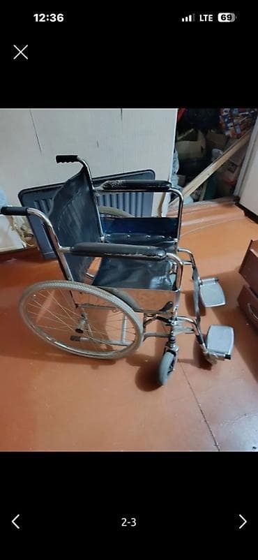 Инвалидные коляски: Инвалидная коляска с ручным приводом. Особенности: - Рамa из металла — 2