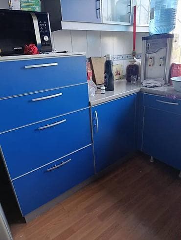 Кухонный гарнитур, цвет - Синий, МДФ