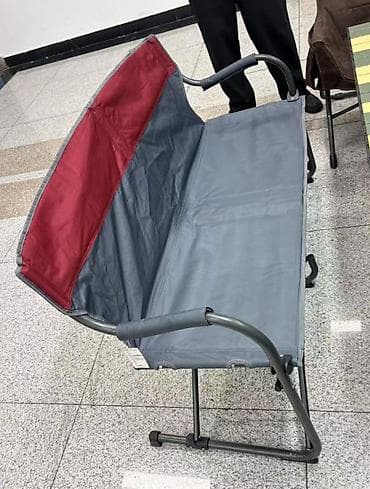 камфорт: Походный складной стул, Новый, Другой материал, цвет - Серый — 1