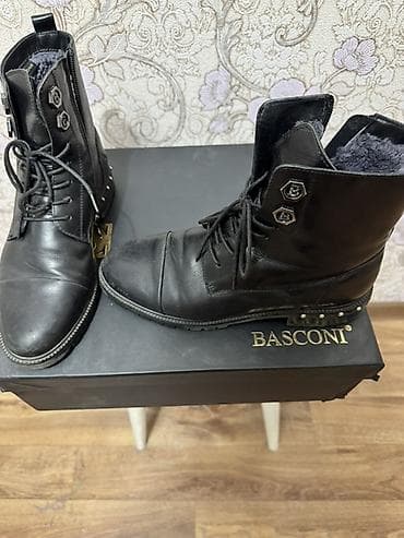 Ботинки, 36, Basconi, Б/у, цвет - Черный, Самовывоз
