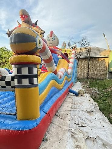 домашние вещи: Надувной детский игровой комплекс с горкой - Большой надувной — 2