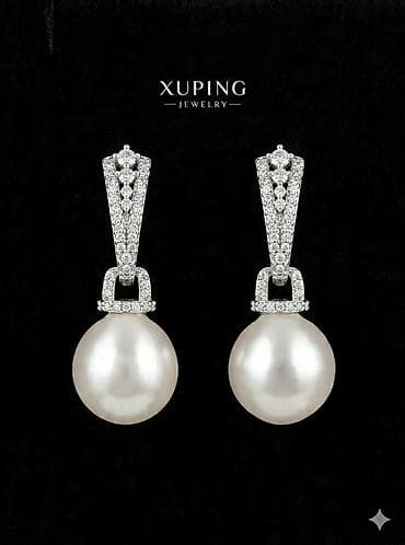 pull and beer: Серьги Xuping Jewelry с подвесными жемчужинами - Элегантные — 2