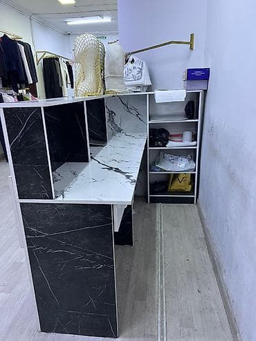 весы авто: Прилавок/стойка ресепшн для магазина или салона. - Дизайн: мраморная — 1