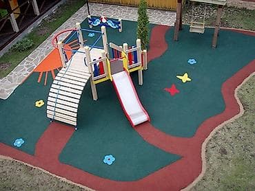 качаля: Резиновое покрытие для детских и спортивных площадок - Монтаж — 1