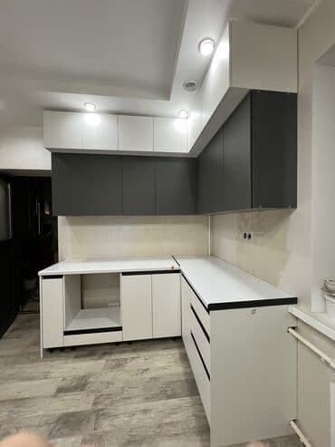 типовые размеры кухонной мебели: Кухонный гарнитур, Новый, цвет - Белый, Бесплатная доставка — 5