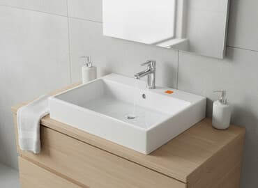 умывальник на: Раковина для ванной, Квадратная форма, Материал: Керамика — 1