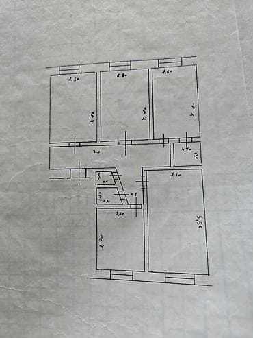 4 комнаты, 80 м², 2 этаж, Косметический ремонт