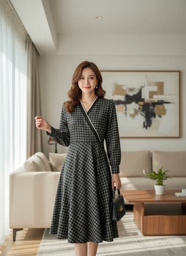 леопардовое платье в пол: Повседневное платье, Италия, Осень-весна, Длинная модель, Трапеция, L — 1