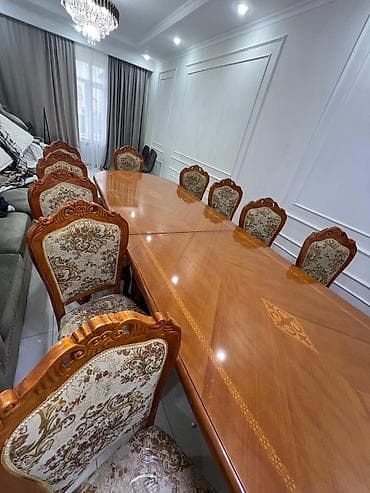 столы с стульями: Стол и стул для зала, цвет - Коричневый — 5