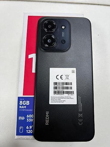 Redmi, Redmi 15C, Б/у, 256 ГБ, цвет - Черный, 2 SIM