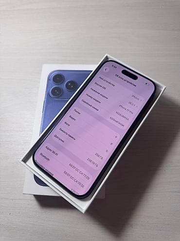 6s iphone: IPhone 17 Pro, 256 ГБ, Blue Titanium, Коробка, 100 % — 2