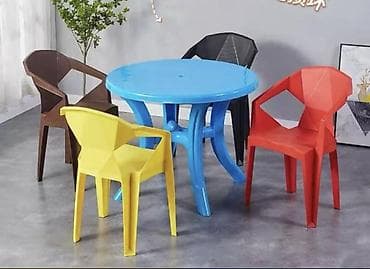 кафе столь: Комплект садовой мебели, Стол, Пластик — 5