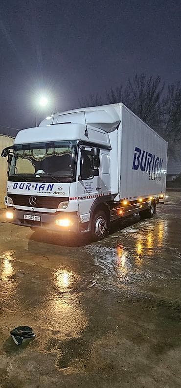 start company: Грузоперевозки на тентованном фургоне Mercedes-Benz Atego (BURlAN — 2