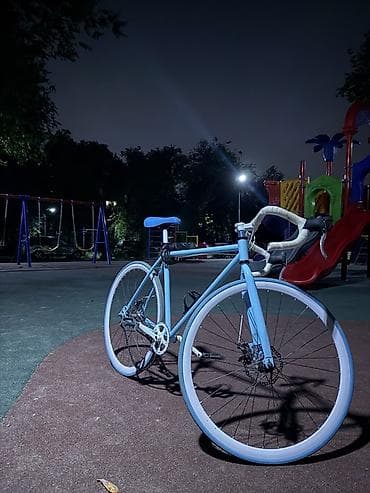speedone frame: Шоссейный велосипед с рулём-бараном, окраска небесно‑голубая - Рама — 3
