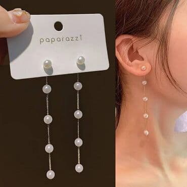 элегантное свадебное кружевное платье: Серьги Подвески выполнены в виде изящных длинных подвесок с пятью — 2