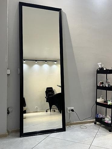 Күзгүлөр: Продаю Зеркало напольное, прямоугольное, в узкой чёрной раме. - — 1
