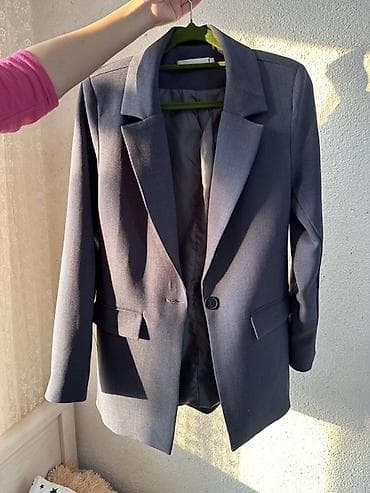 lining 38: Оверсайз пиджак серого цвета НОВЫЙ! - Два фронтальных кармана с — 2