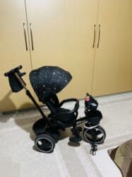 детская коляска с дождевиком: Балдар арабасы, түсү - Кара — 43