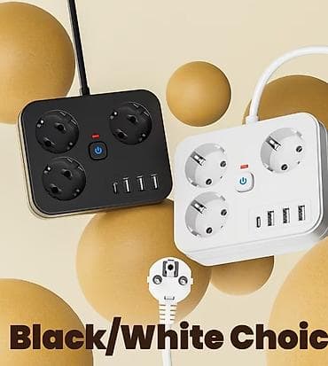 Сетевой удлинитель с USB-портами (EU-тип) - Компактный форм‑фактор