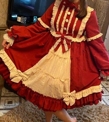 Детское платье, цвет - Красный, Б/у