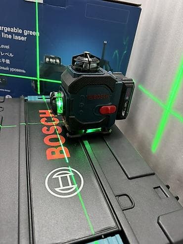 лазер 3д: Лазерный нивелир 3D/4D с зелёным лучом (комплект в кейсе) — 3