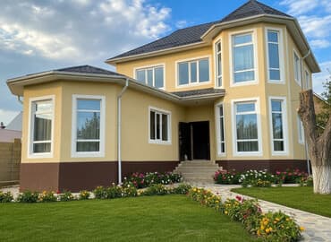 Дизайн, проектирование: Ремонт фасада | Рамки | Жидкий травертин, Декоративный кирпич, Американка | Пенополистирол Больше 6 лет опыта — 1