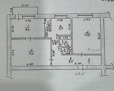 новый ключ агентство недвижимости: 3 комнаты, 59 м², Индивидуалка, 2 этаж, Евроремонт — 10