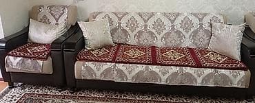 Комплект мягкой мебели, Б/у, Самовывоз, цвет - Бежевый