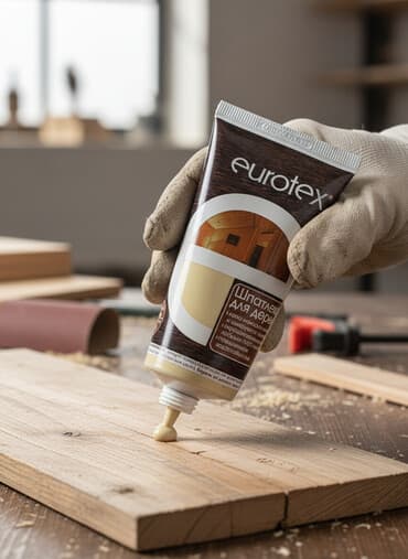 Шпатлевка для дерева Eurotex в тубе объемом 125 мл и массой нетто 225