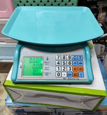 кассовое оборудование для магазина: Электронный весы от 5г до 40кг Точность до 5 грамма Зарядки хватает — 2