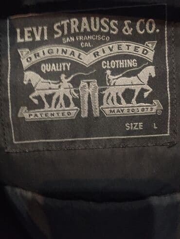 купить качественную мужскую зимнюю куртку: Мужская куртка, L, LeviS, Б/у, цвет - Черный, Бесплатная доставка — 3