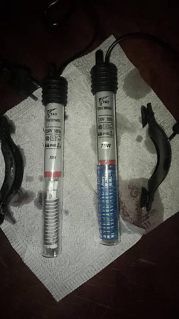 Нагреватели для аквариума T&Y TECHMIC, 75 Вт (2 шт.) - Мощность at lalafo.kg Нагреватели для аквариума T&Y TECHMIC, 75 Вт (2 шт.) - Мощность