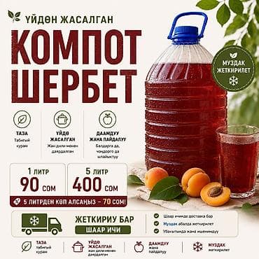 Домашний компот/шербет из абрикосов - Натуральный состав