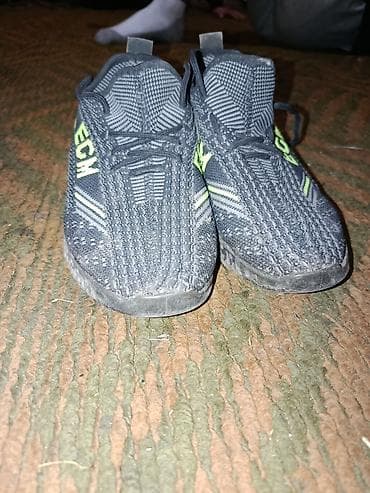 диагональ дисплея 27: Детские кроссовки/кеды серого цвета - Трикотажный верх с фактурной — 1