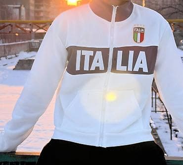 Спортивная кофта-толстовка “ITALIA” на молнии - Дизайн: крупная — 1