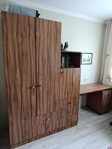 Мебель: Модульный комплект мебели для комнаты/кабинета: шкаф + пенал с полкой — 1