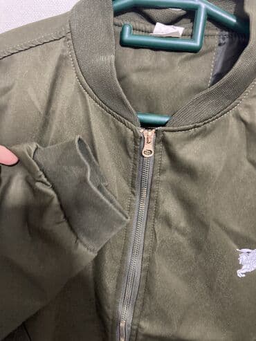 Курткалар: Бомбер мужской/унисекс, оливковый цвет. Новый без этикетки. Размер — 5