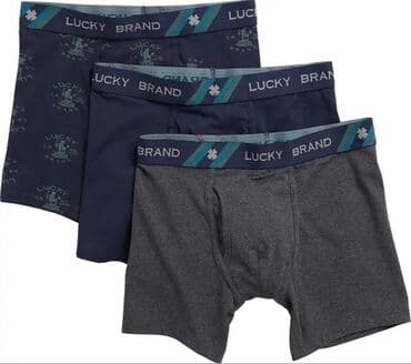 LUCKY BRAND. Комплект из 3 трусов-боксеров стрейч.Эластичный контурный