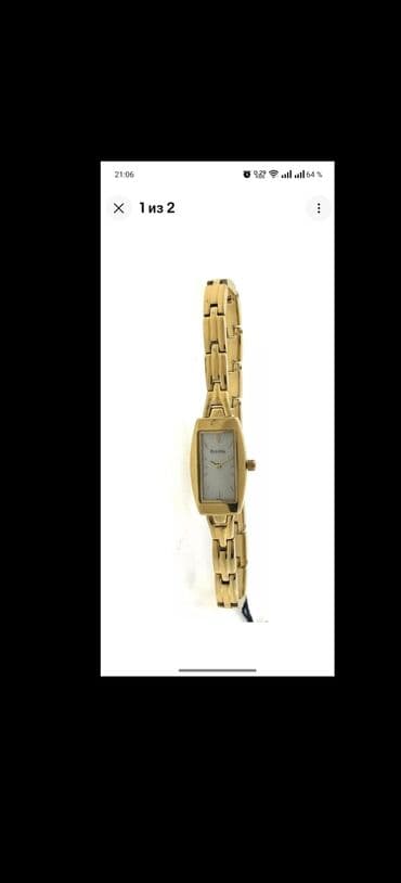 шикарный золотые комплекты с бриллиантами: 97L001 Женские американские часы Булова 13 Фирма с большой историей — 1