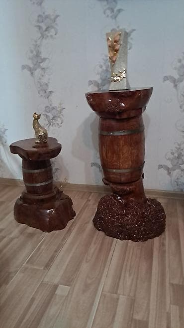 ваза большая: Декоративные деревянные стойки-подставки (набор из 2 предметов) - — 1