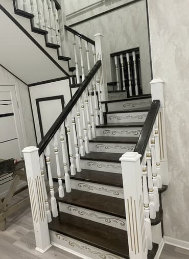 аренда дома на иссык куле: Деревянная лестница Для дома, Бесплатная доставка, Вид дерева: Грецский орех, Стиль: Классический — 2