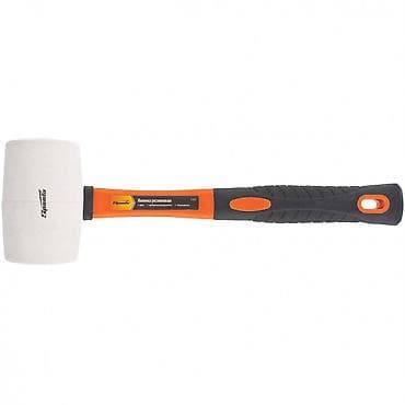 Киянка резиновая, 680 гр, белая резина, фибергласовая рукоятка at lalafo.kg Киянка резиновая, 680 гр, белая резина, фибергласовая рукоятка