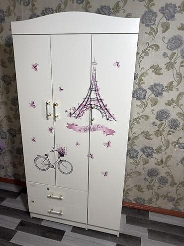 o store: Детский комплект мебели «Paris» - Трёхстворчатый платяной шкаф белого — 1