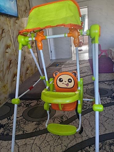 Балдар селкинчектери: Детские напольные качели с козырьком. Есть мини торг 3 микрорайон — 7