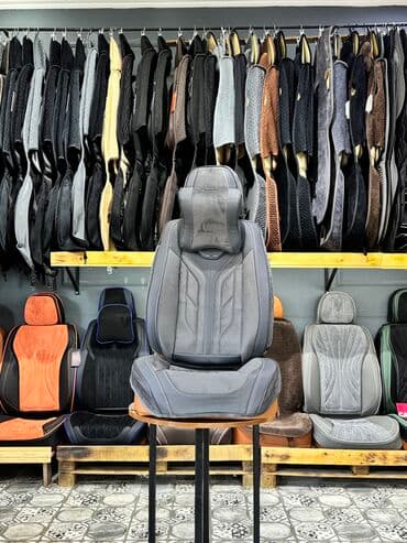 lacceti: Чехлы Алькантара, С подушкой, цвет - Серый, Universal Seat cover, Новый, Самовывоз, Платная доставка — 1
